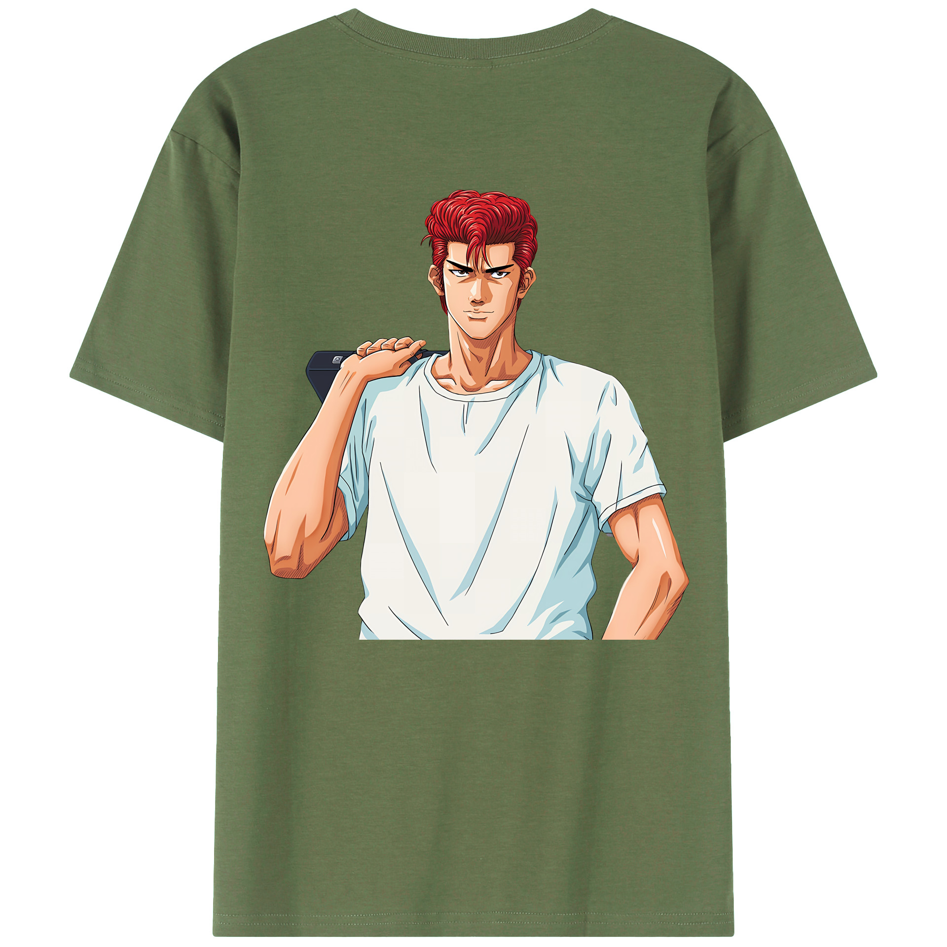 （画像用） SLAM DUNK／スラムダンク 綿100％ メンズ半袖Tシャツ（バックプリント） 通気性
